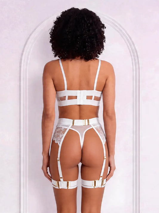 Bellissima Lace Bra & Knicker Set - White