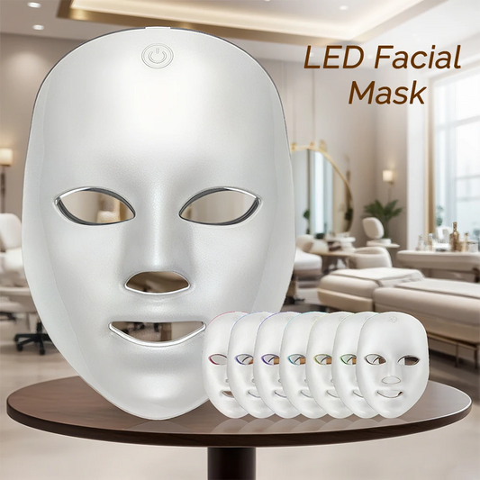 Mascarilla facial LED de fotones de 7 colores