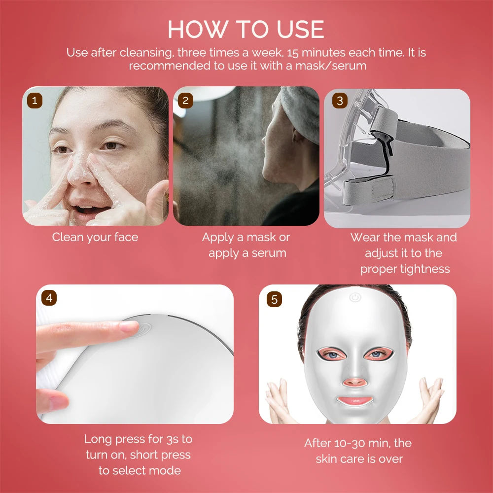 7-Color LED Photon Facial Mask