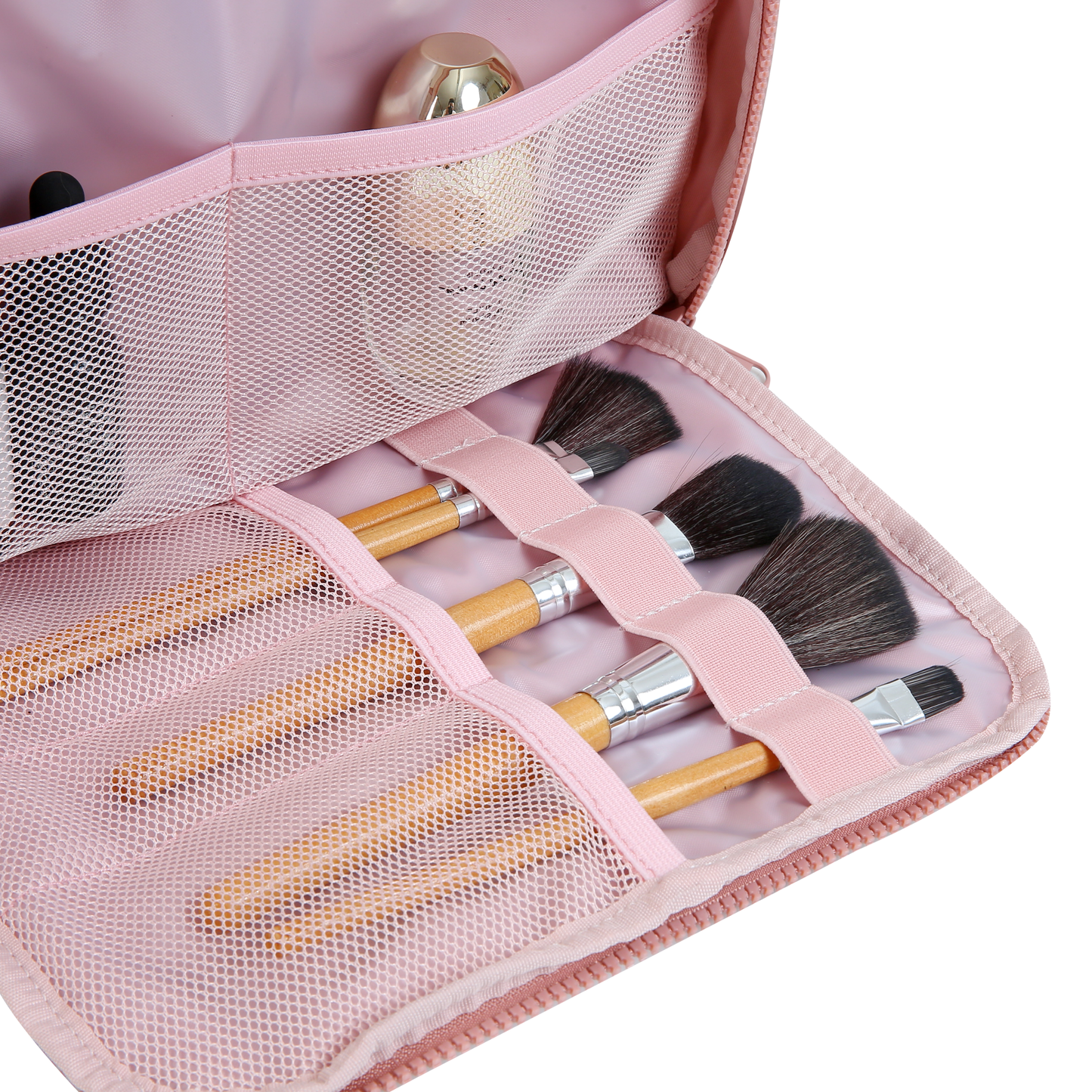 Compact Travel Toiletry Organizer packed