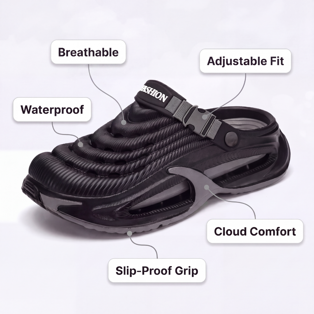 Cloud Comfort Performance Clogs - Black