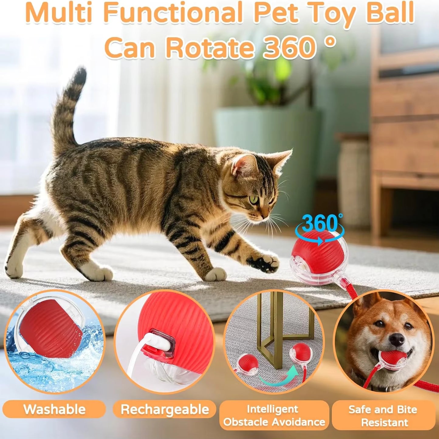 Interactive Smart Pet Ball
