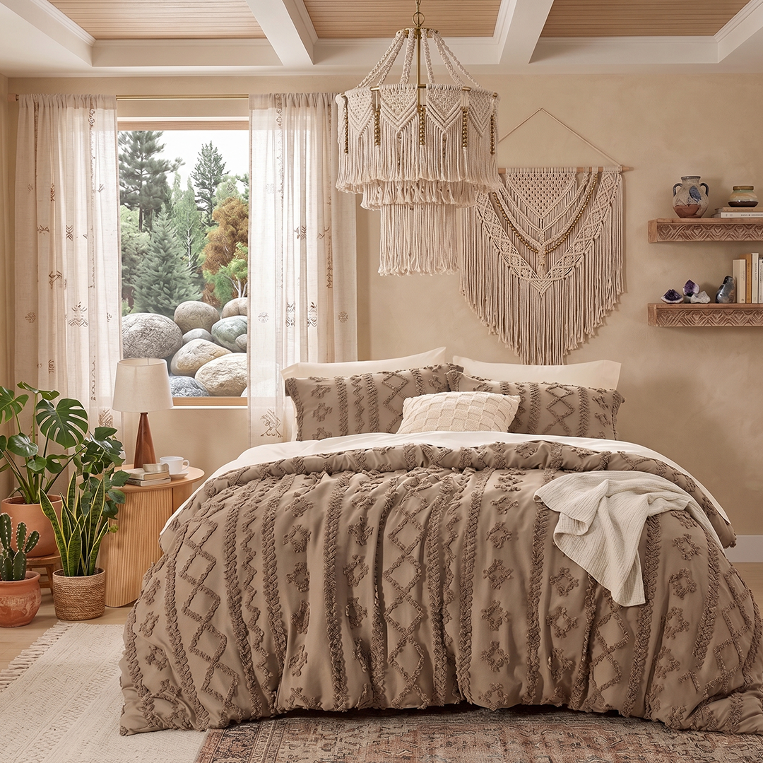 Tufted Comforter - Brown