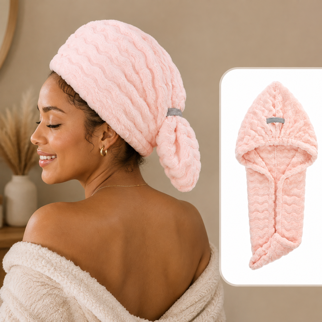 Ultra Absorbent Fast-Drying Hair Turban