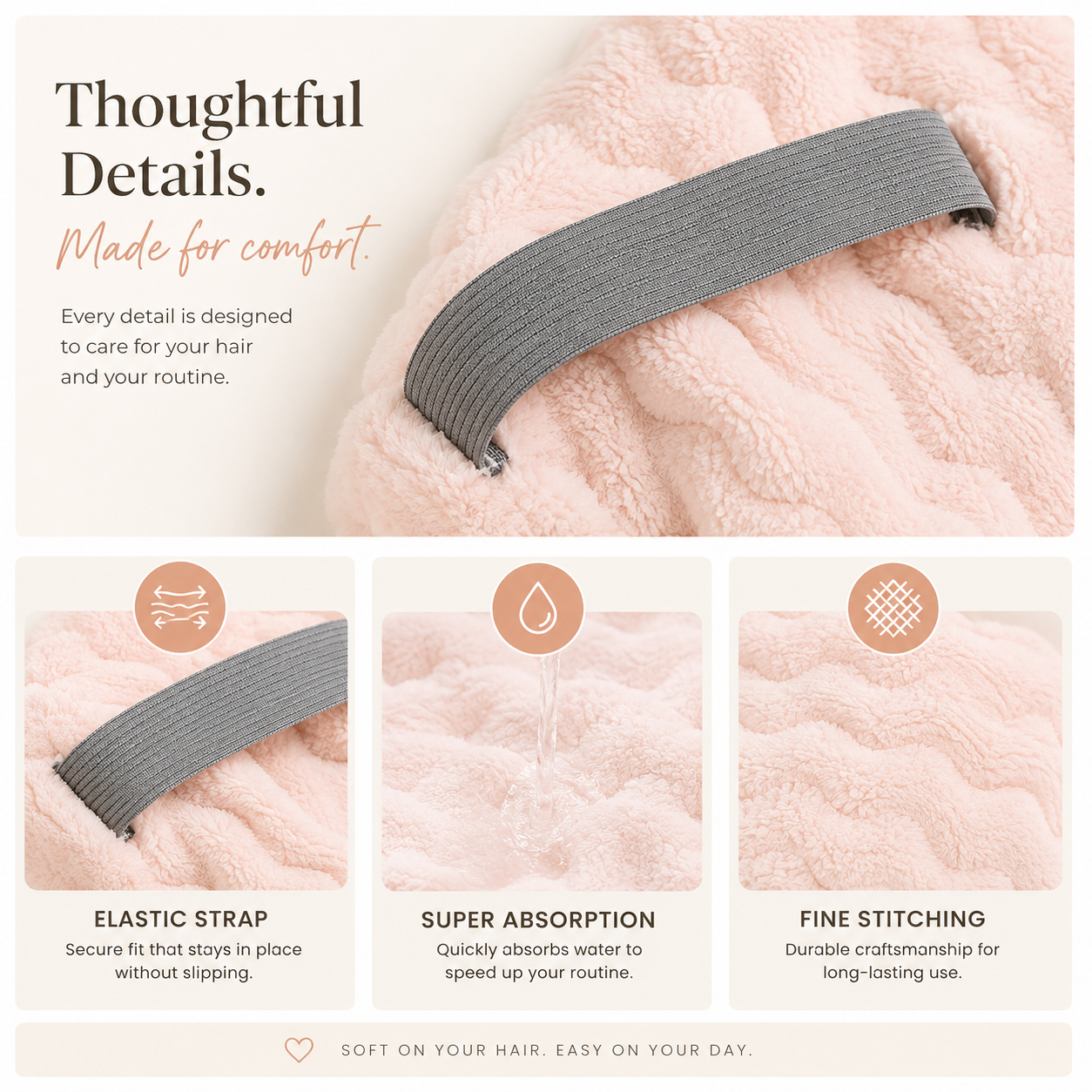 Ultra Absorbent Fast-Drying Hair Turban