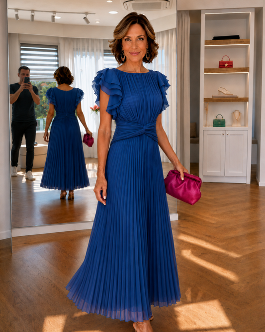 Lara | Elegant Pleated Maxi Dress
