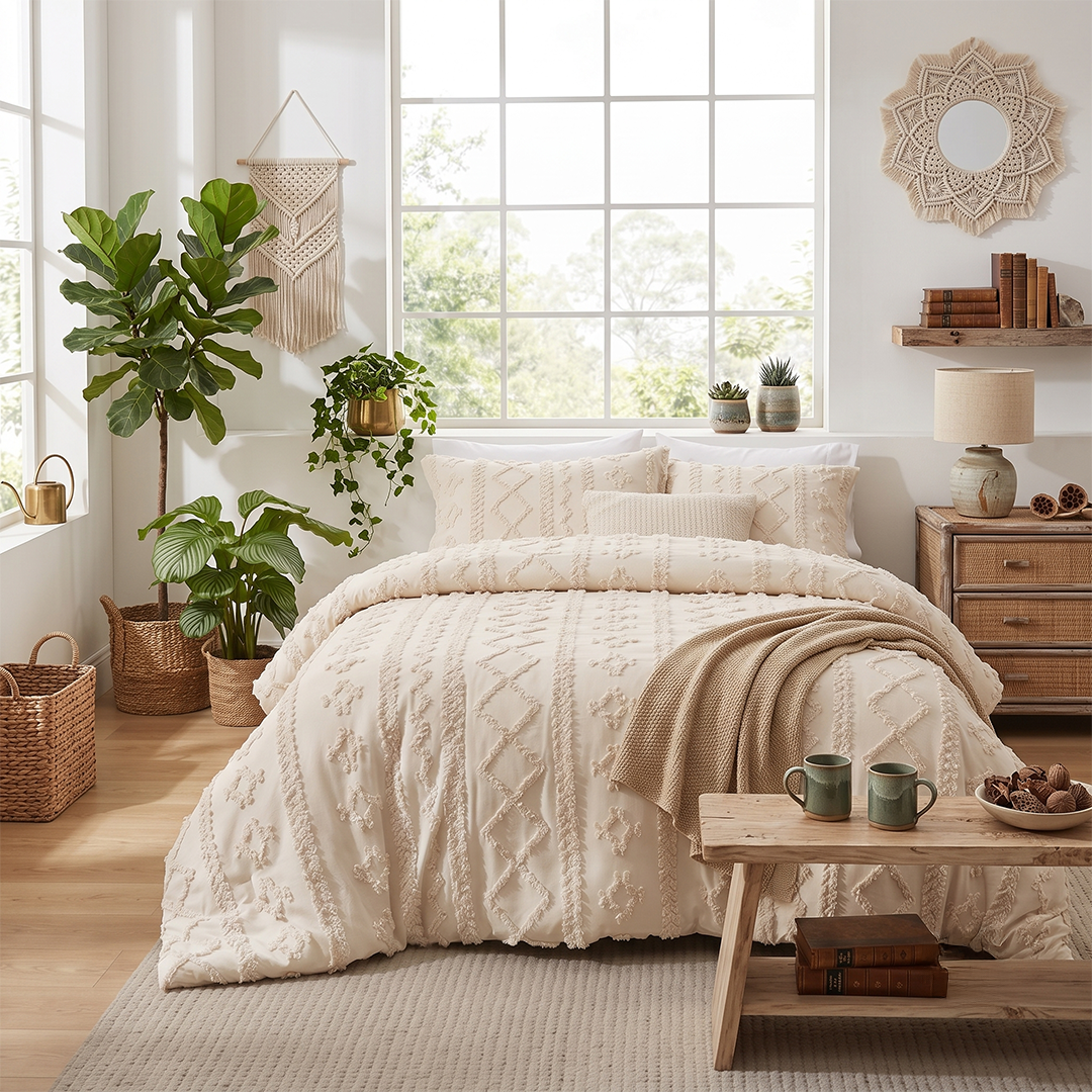 Tufted Comforter - Oatmilk