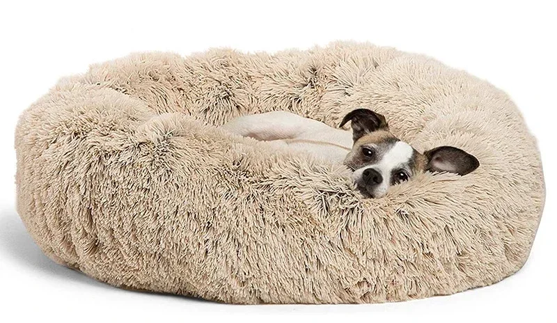 Round Plush Pet Bed 70 cm