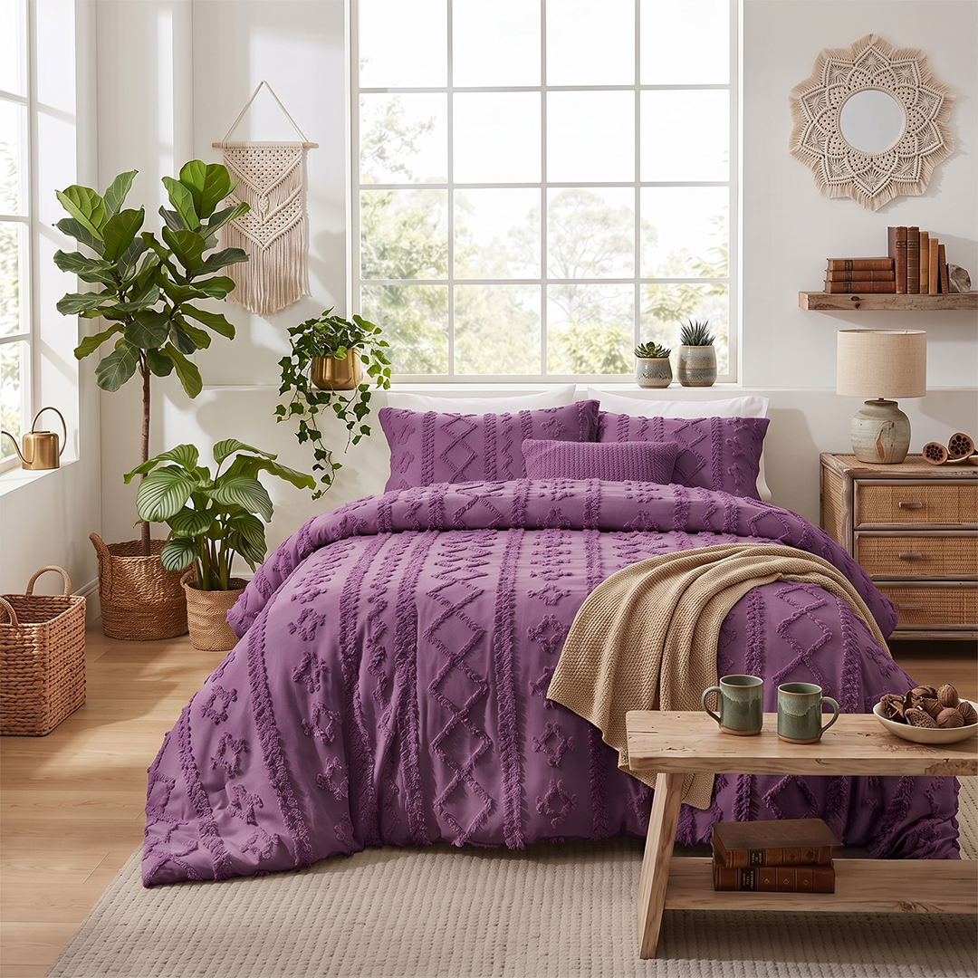 Tufted Comforter - Purple