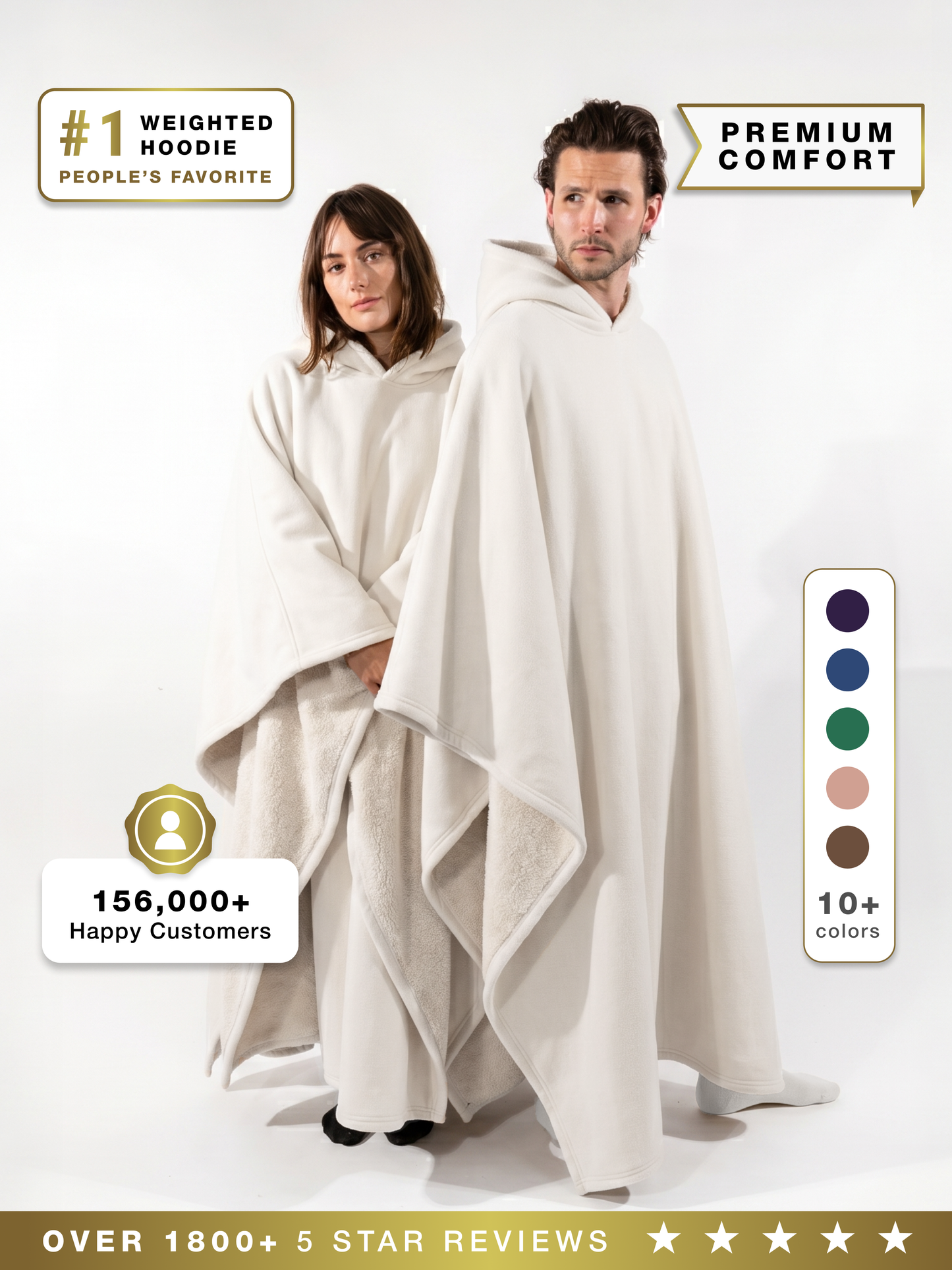 Weighted Comfort Hoodie - Canvas White