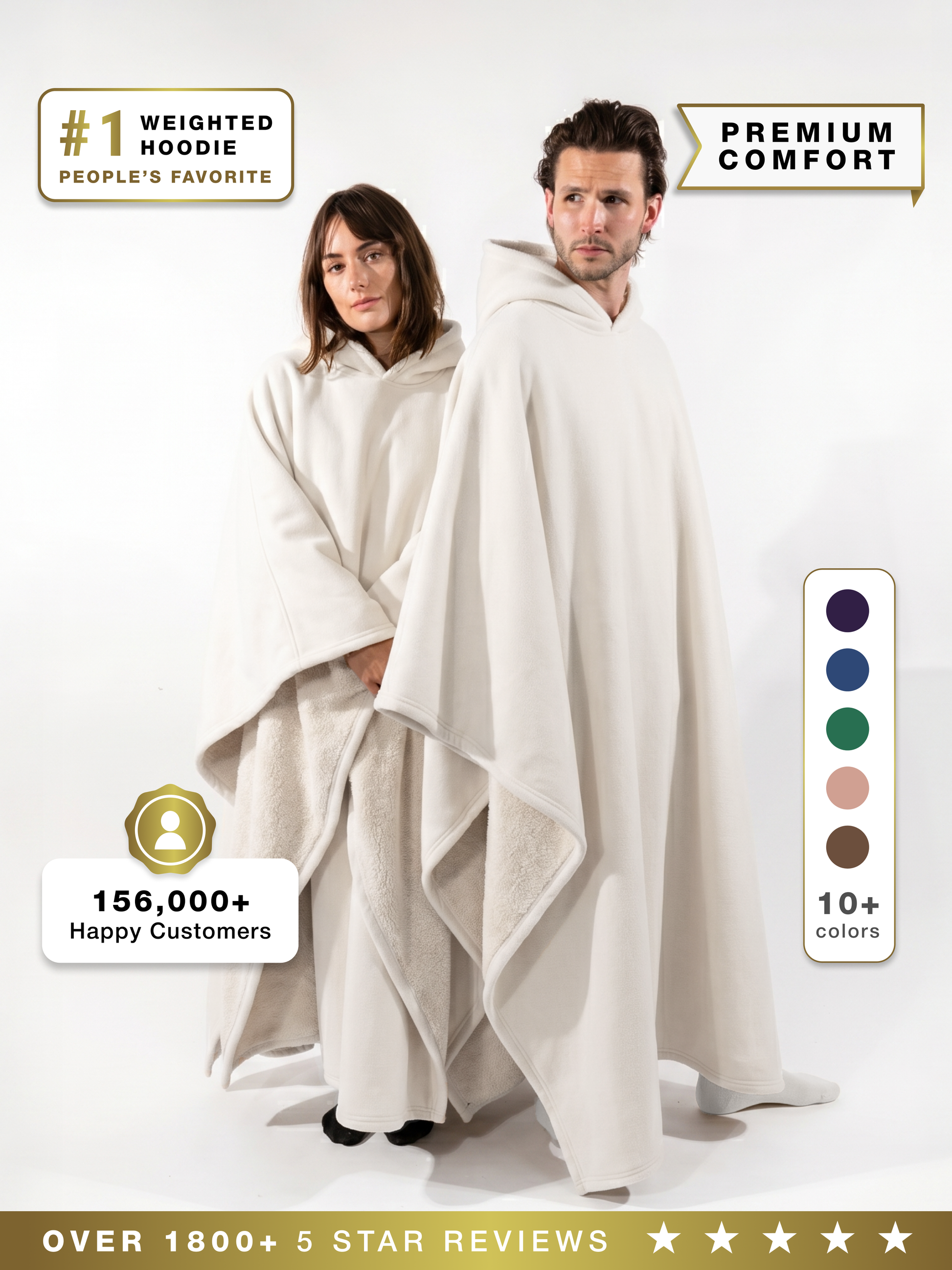 Weighted Comfort Hoodie - Canvas White