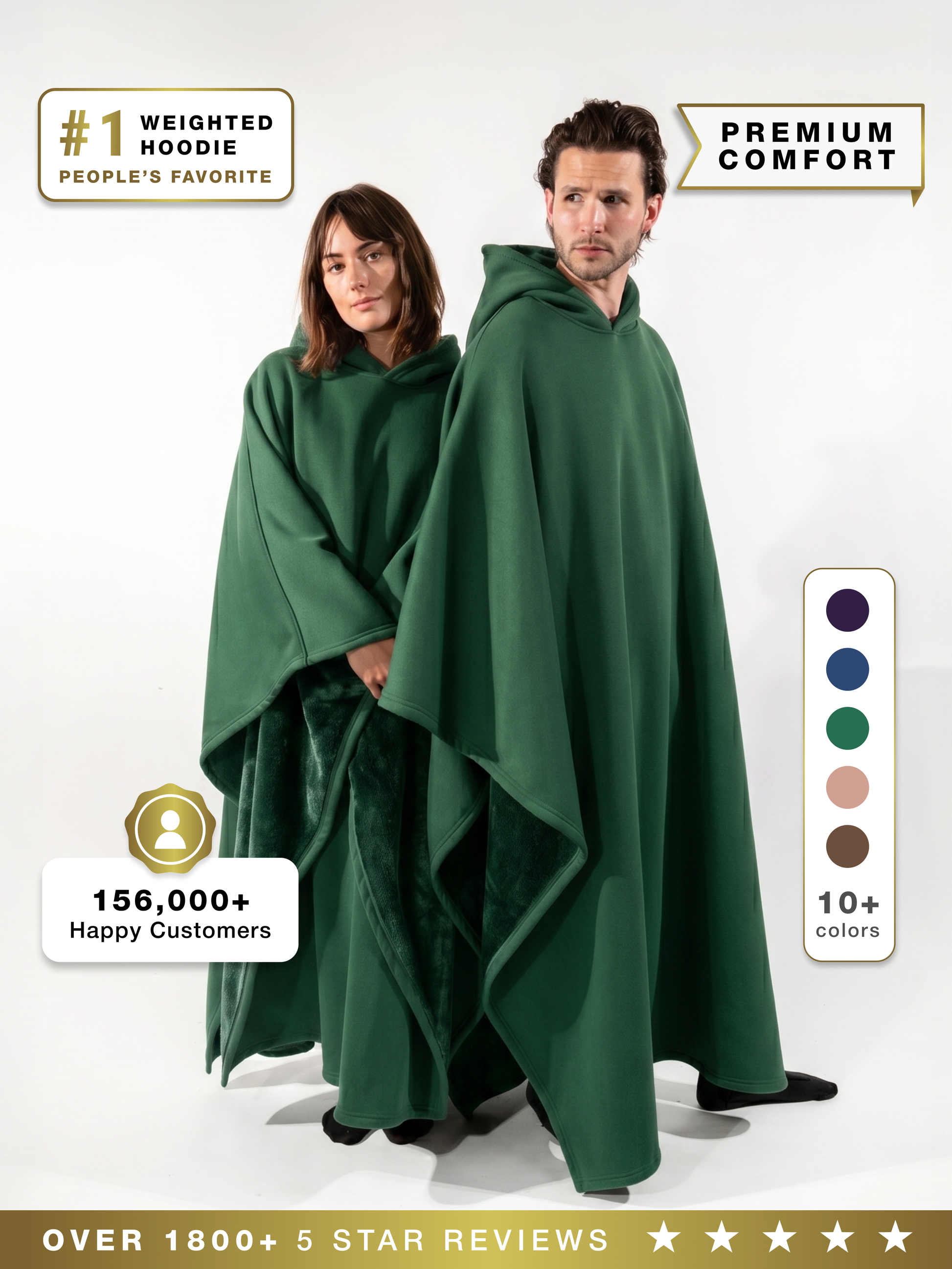 Weighted Comfort Hoodie - Willow Green