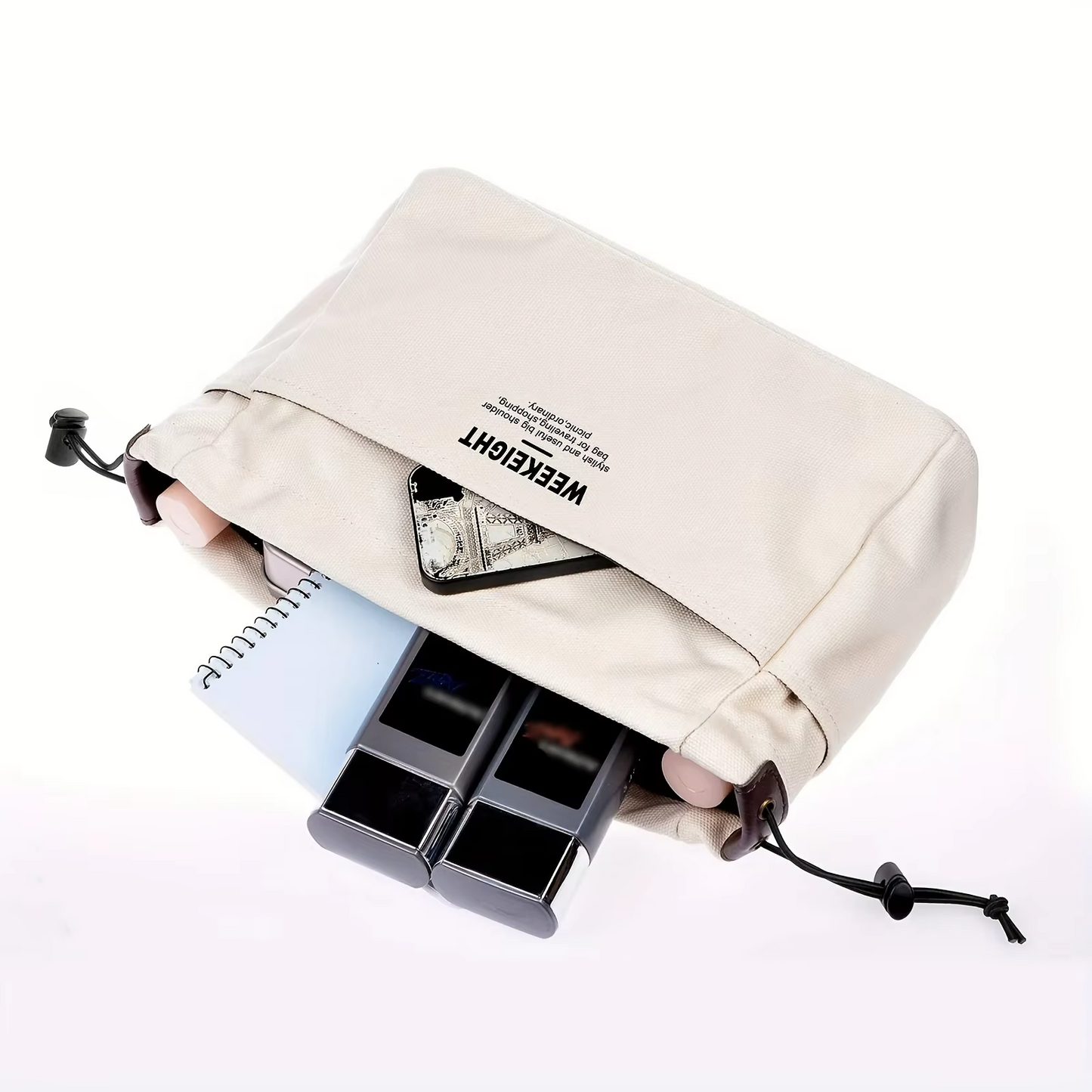 Drawstring Canvas Organizer Bag