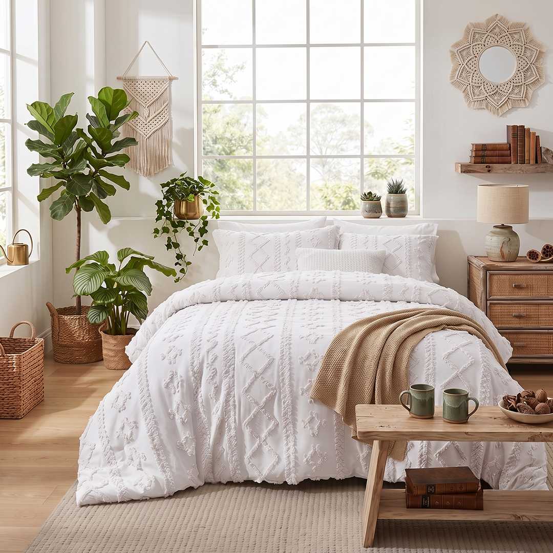 Tufted Comforter - White