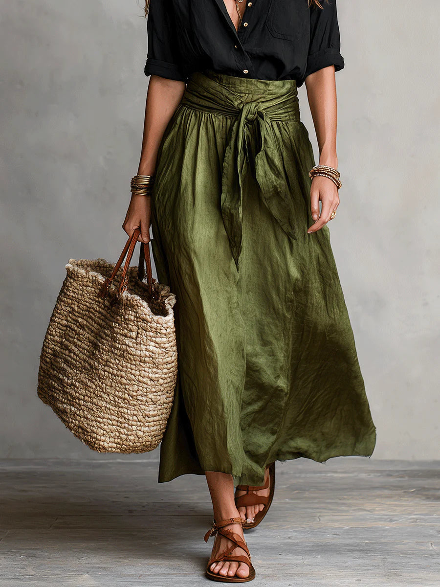 Sienna | Two-Piece Shirt & Midi Skirt Set
