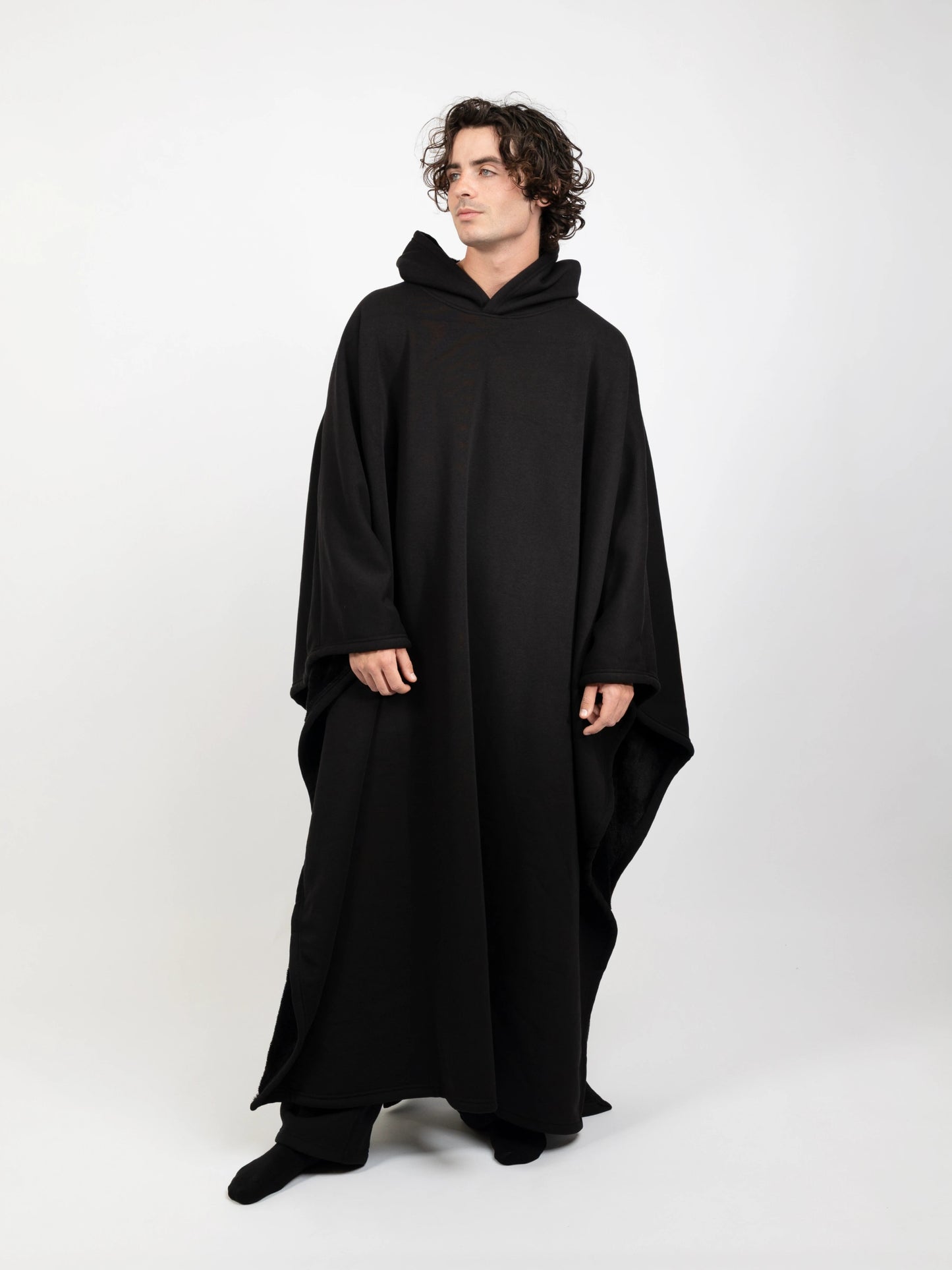 Weighted Comfort Hoodie - Obsidian Black detail