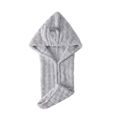 Ultra Absorbent Hair Turban - Gray